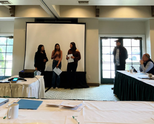 Students and leaders of CFF & Wings of Knowledge pose for a picture after presentation at California Cotton Alliance Board Meeting