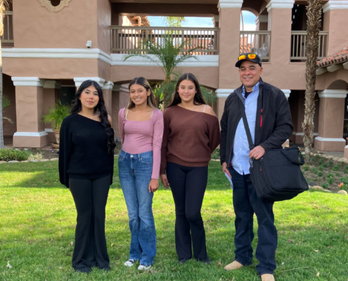 Students and leaders of CFF & Wings of Knowledge pose for a picture after presentation at California Cotton Alliance Board Meeting