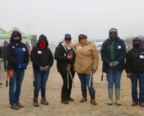 Valley Pruning Contest – California Farmworker Foundation Farmworkers posing before the Central Valley Pruning Contest held by California Farmworker Foundation